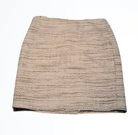 Ann Taylor Petite White and Gray Linen Blend Skirt Size 8P