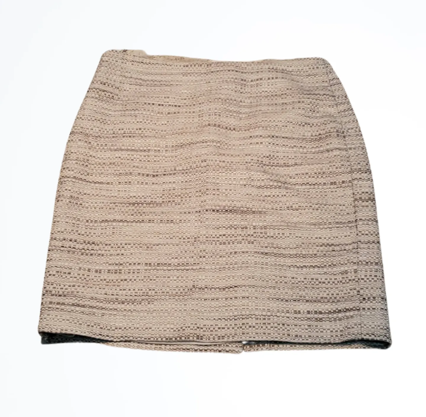 Ann Taylor Petite White and Gray Linen Blend Skirt Size 8P