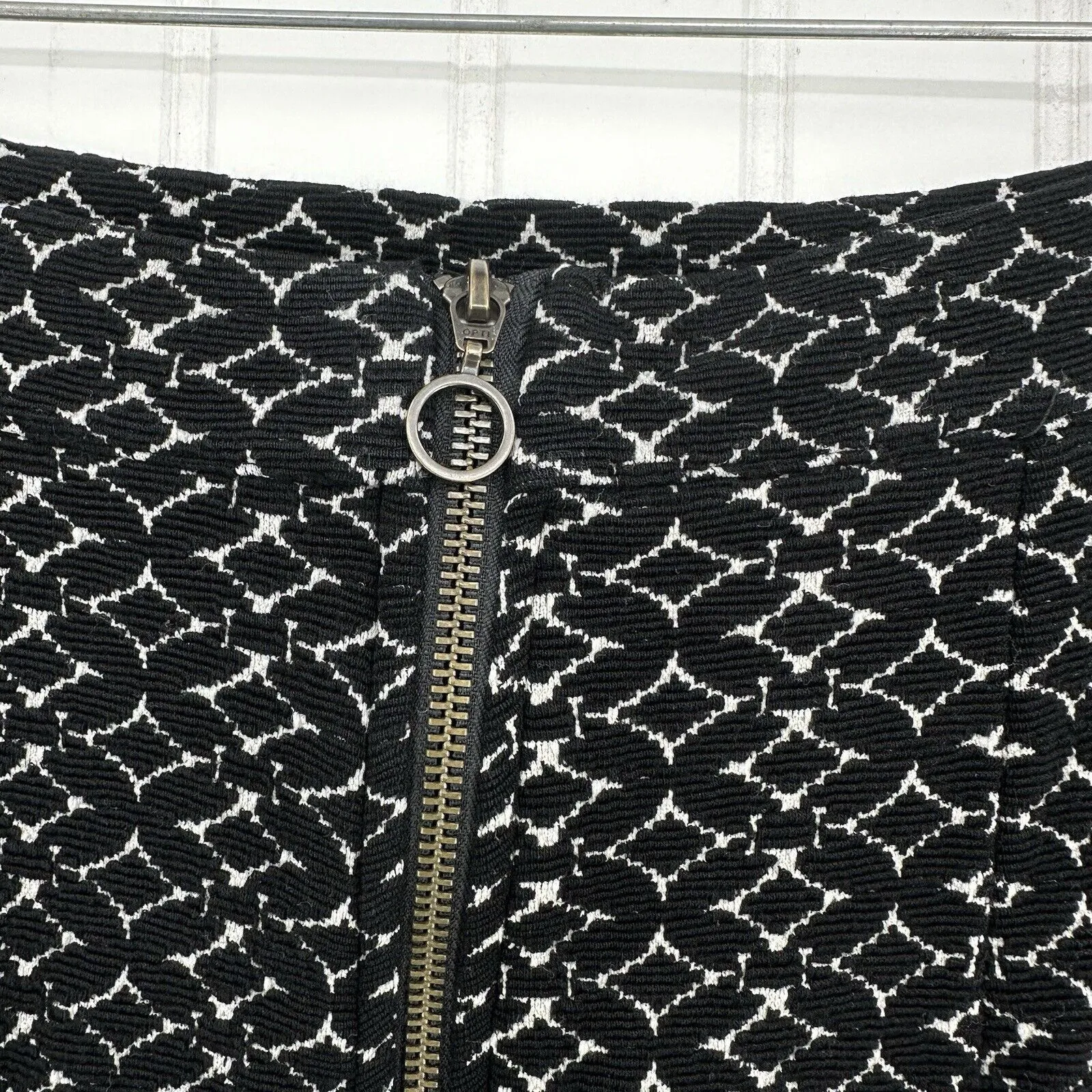 Anthropologie Maeve Skirt Womens Small Black Pencil Slit Tencel Diamond Academia
