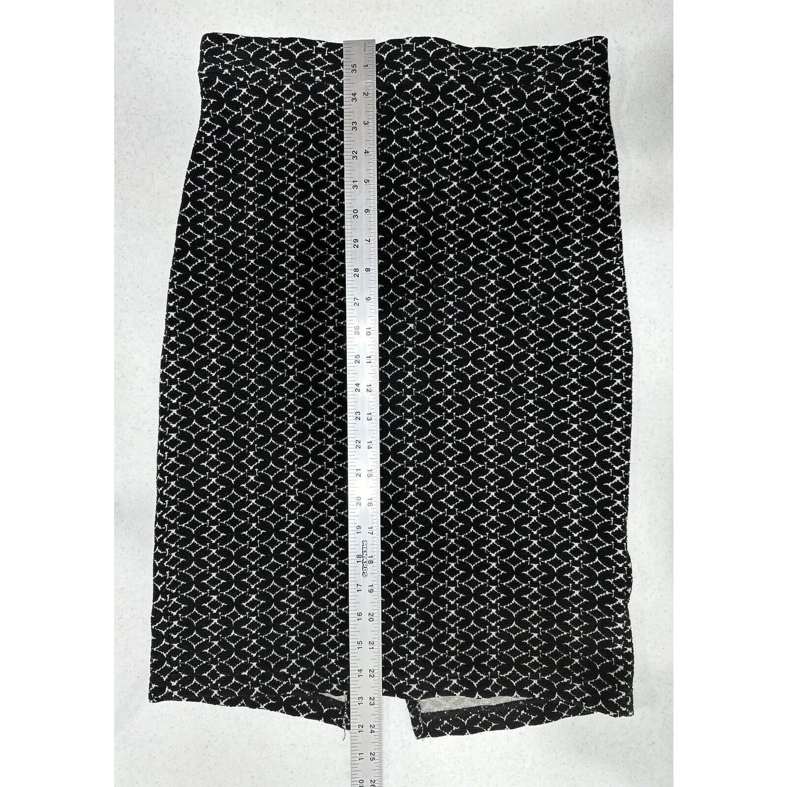 Anthropologie Maeve Skirt Womens Small Black Pencil Slit Tencel Diamond Academia