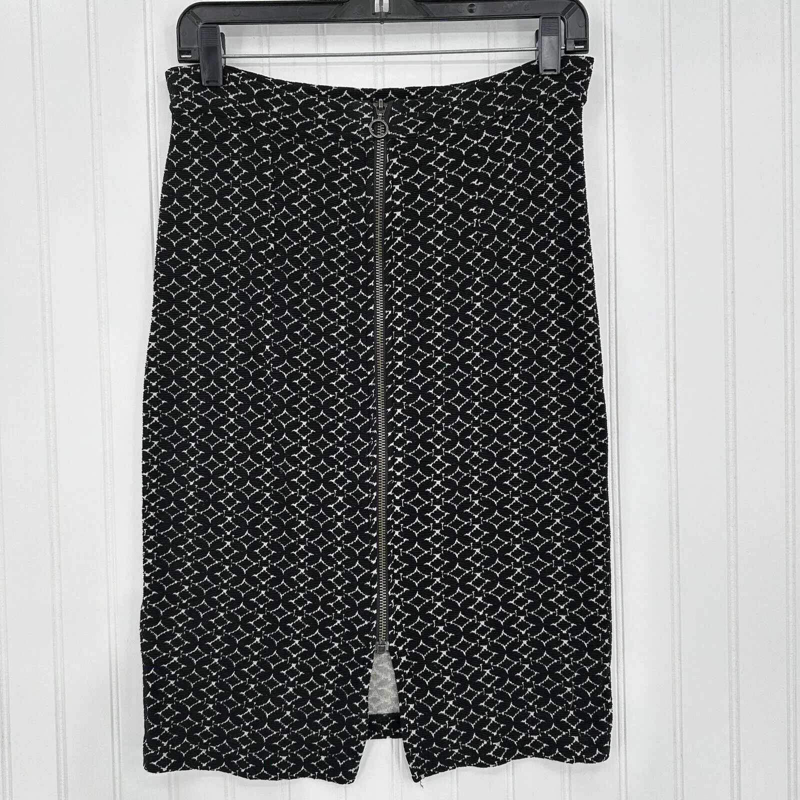 Anthropologie Maeve Skirt Womens Small Black Pencil Slit Tencel Diamond Academia