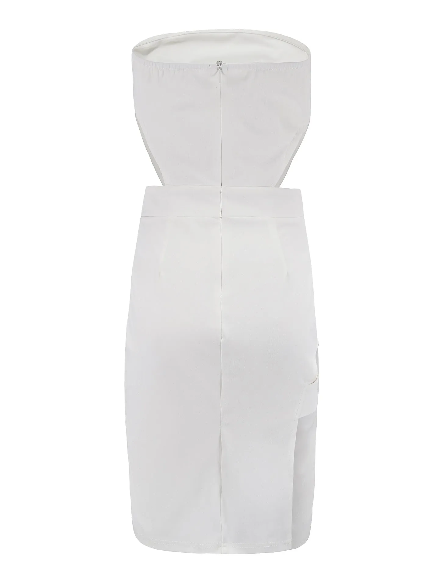 Fashion Tube Top Sexy Split Bodycon Dress