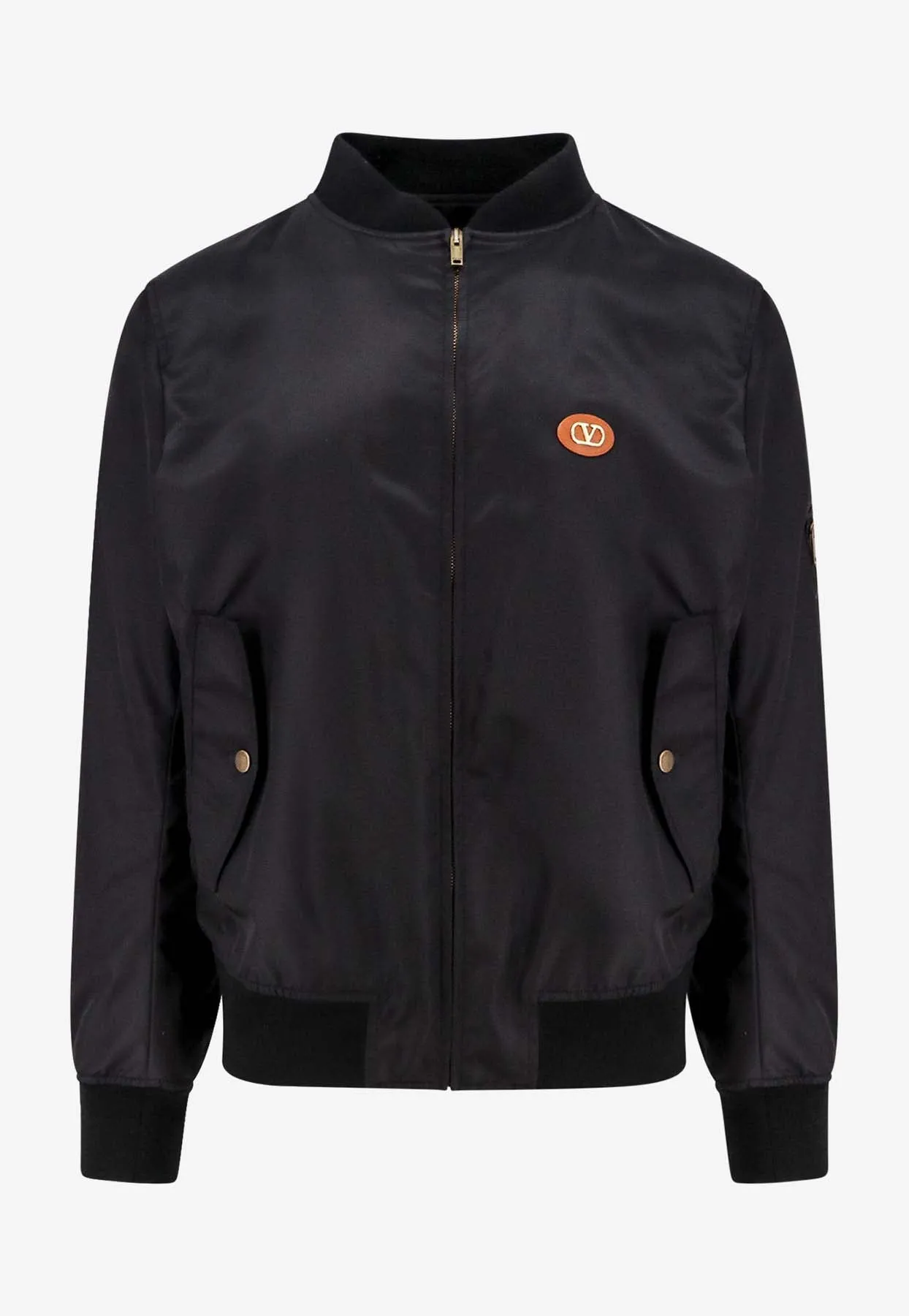 Logo Patch Bomber Jacket
