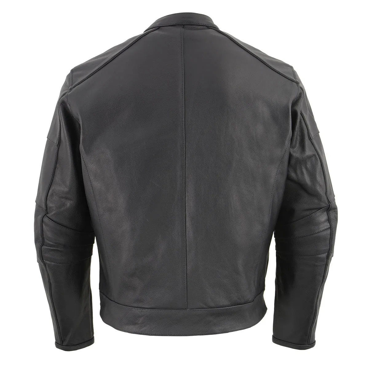 Milwaukee Leather MLM1507 Men's Black Super-Clean Sport Style Biker Jacket