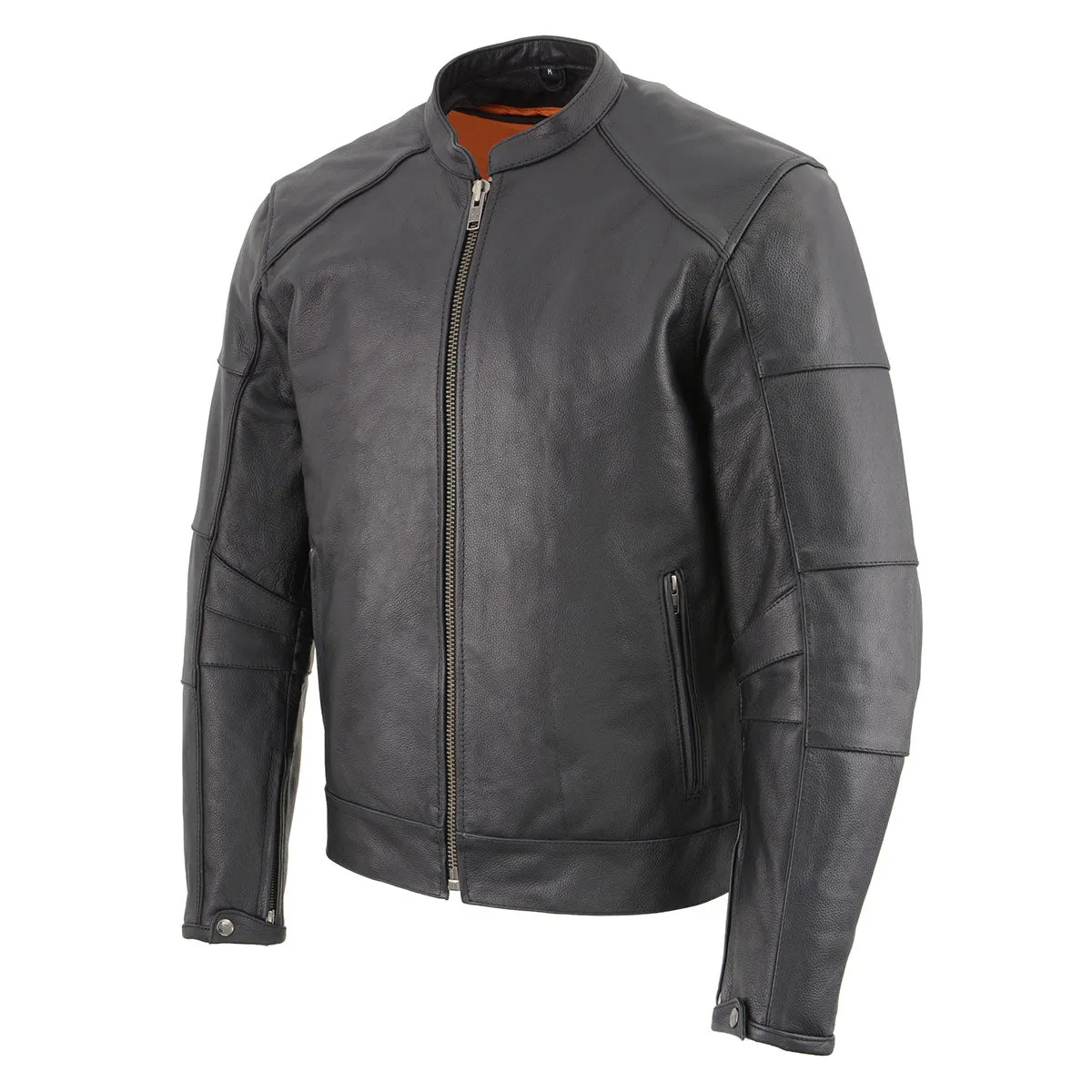 Milwaukee Leather MLM1507 Men's Black Super-Clean Sport Style Biker Jacket