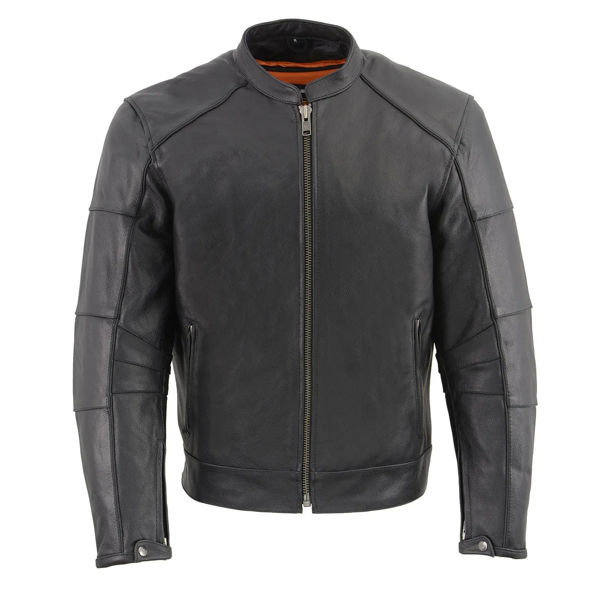 Milwaukee Leather MLM1507 Men's Black Super-Clean Sport Style Biker Jacket
