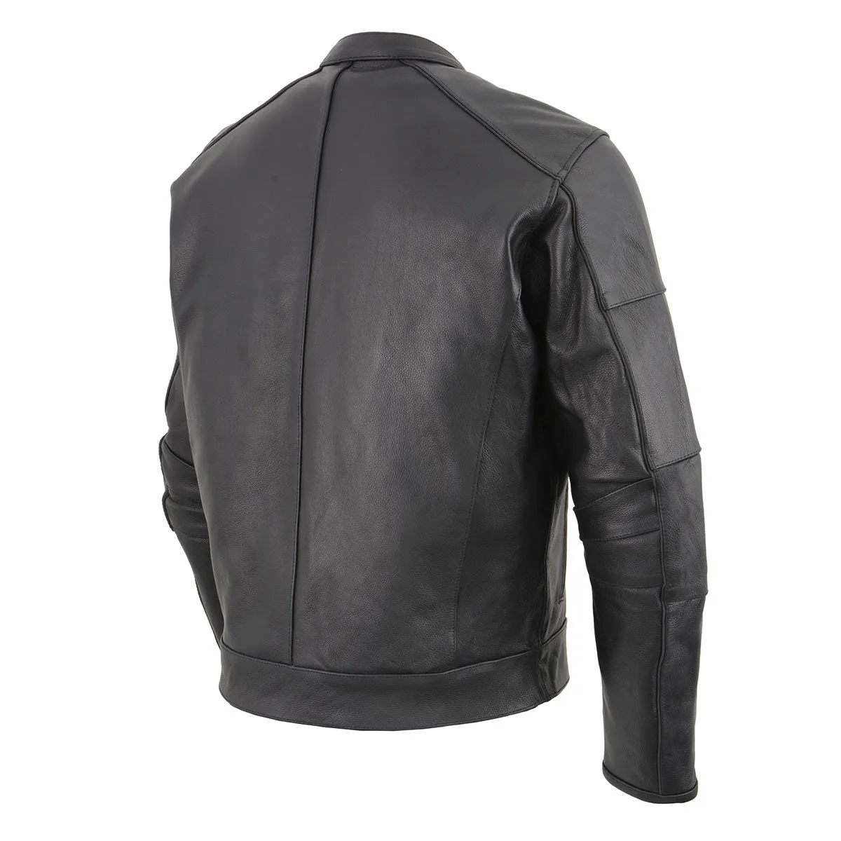Milwaukee Leather MLM1507 Men's Black Super-Clean Sport Style Biker Jacket