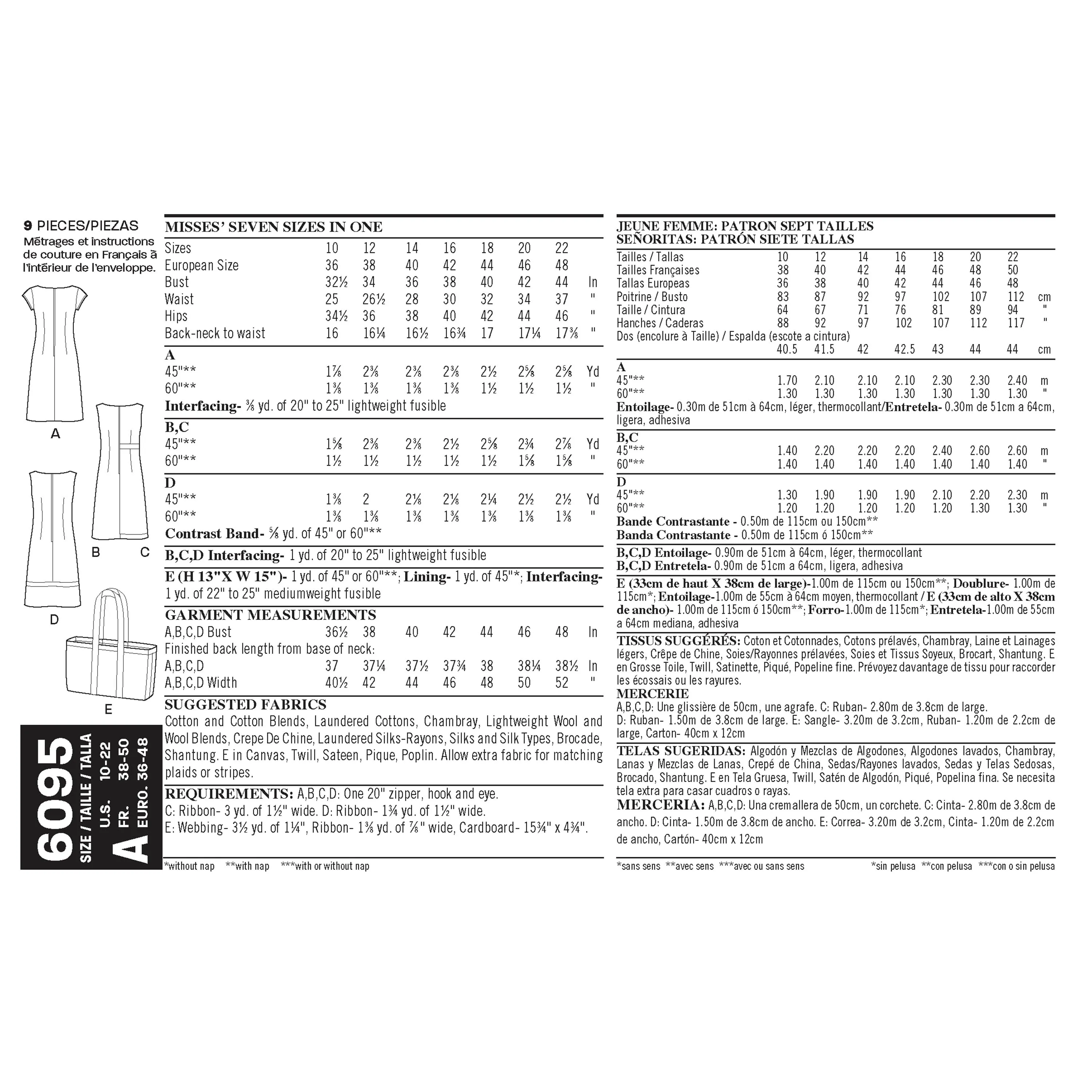 New Look Sewing Pattern 6095 - Misses' Dresses