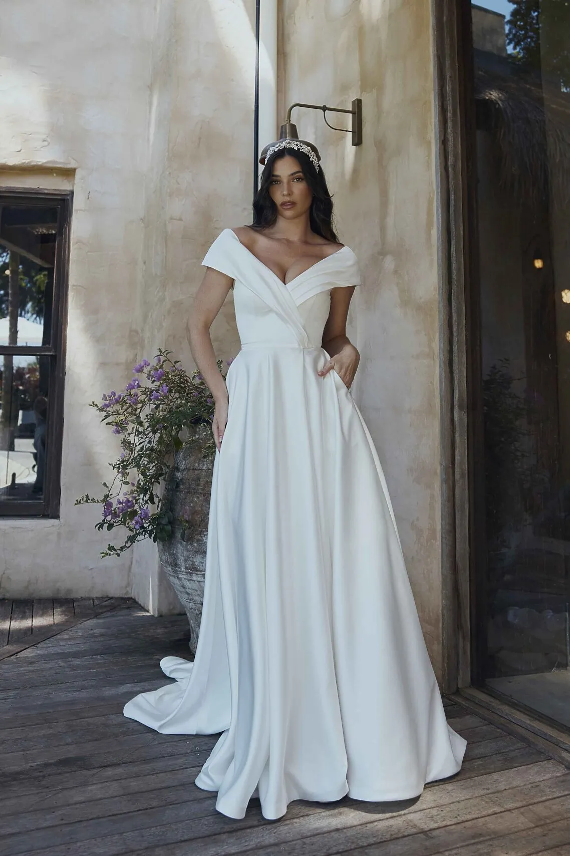 Tania Olsen TC2328 Diana Gown - Vintage White
