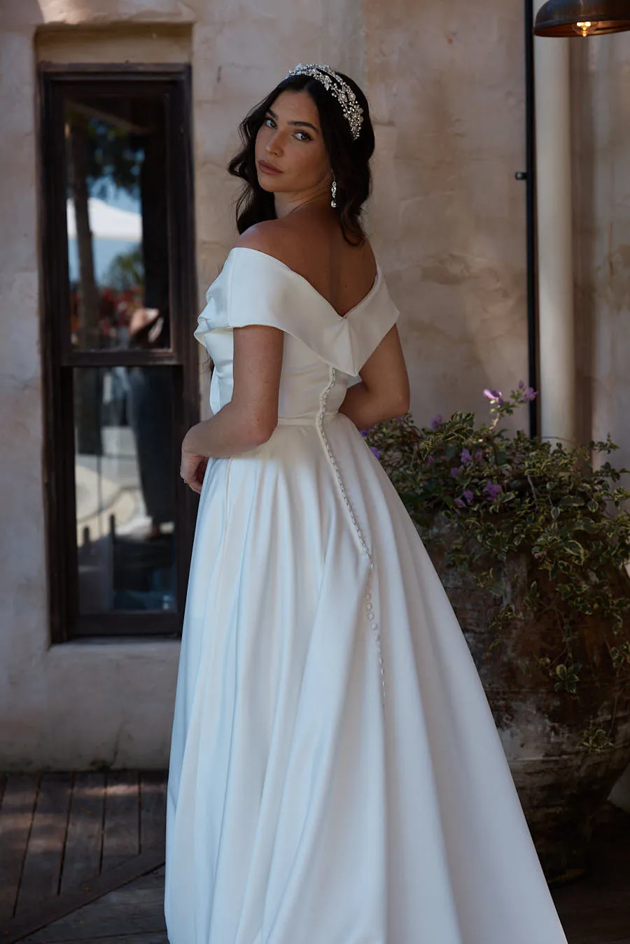 Tania Olsen TC2328 Diana Gown - Vintage White